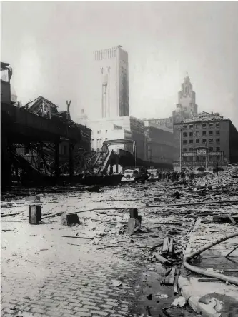  ??  ?? LEFT: The George’s Dock Building was one of the tallest in Liverpool, used by ARP wardens to watch for incoming German bombers during World War II. OPPOSITE PAGE: Liverpool’s Radio City, based in St John’s Beacon.