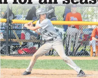  ?? JOHN MACNEIL ?? Lee Robertson, 16, was a standout last summer in his first year with the 18-and-under AAA Bridgewate­r Bulldogs baseball team.