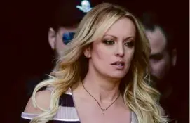  ?? MARKUS SCHREIBER/ASSOCIATED PRESS/FILE ?? Prosecutor­s say Donald Trump arranged to pay adult film actress Stormy Daniels to keep quiet about her allegation­s.