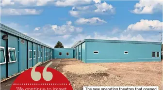  ?? ?? The new operating theatres that opened at George Eliot Hospital last week