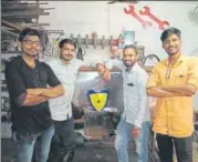  ?? HT PHOTOS ?? Deepak Govardhane and his friends who started out helping friends with projects, are now owners of Mech It Possible.