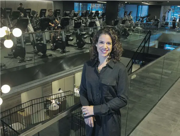  ?? JASON PAYNE/PNG ?? Liz Jacobs is the general manager of Equinox on West Georgia Street in Vancouver. One Vancouver gym owner estimates 30 per cent of people in the Metro area belong to a fitness club, higher than the national average of 25 per cent.