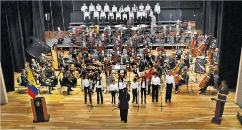  ?? Jeisson Gutiérrez ?? La Orquesta Sinfónica Nacional inauguró la sala en honor a la cordobesa Delia Zapata Olivella.