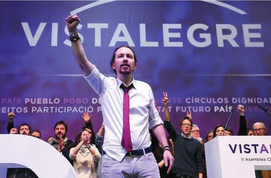  ?? CRISTINA BEJARANO ?? Pablo Iglesias fue reelegido el pasado mayo secretario general de Podemos con el 92% de los votos