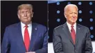  ?? USA TODAY NETWORK ?? According to polls, President Donald Trump is trying to make up ground to Vice President Joe Biden.