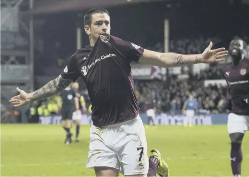  ??  ?? 0 Jamie Walker scored twice in Hearts’ 4-1 win over Rangers in February and is now wanted by the Ibrox club but they must up their offer.