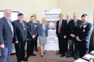  ??  ?? MP David Rutley and Tatton MP Esther McVey at the Joining Forces launch