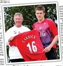  ?? ?? Big break: Ferguson signs Carrick for United in 2006