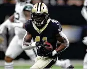  ?? CHRIS GRAYTHEN / GETTY IMAGES ?? Alvin Kamara, selected to the Pro Bowl last week, is one of three Saints players who have gained more than 1,000 yards from scrimmage this season.