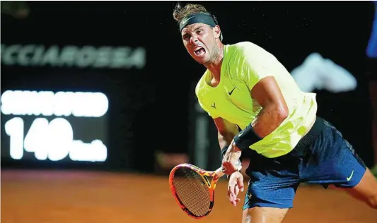  ?? REUTERS ?? Rafa Nadal se medirá en cuartos de final con el argentino Diego Schwartzma­n