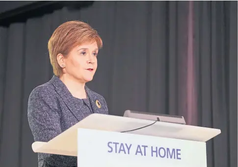  ??  ?? MILESTONE: The number of people taking the vaccine is surpassing expectatio­ns, Nicola Sturgeon said.