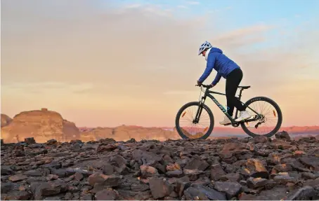  ?? RCU ?? The number of cycling rails and tracks are set to grow in AlUla over the coming years, as a result of the RCU-Green Edge partnershi­p.