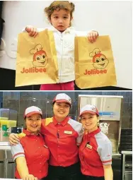  ??  ?? Alcune foto che mostrano «l’assalto» quotidiano dei filippini al fast food asiatico Jollibee che il 18 marzo ha inaugurato a Milano, a due passi dal Duomo.