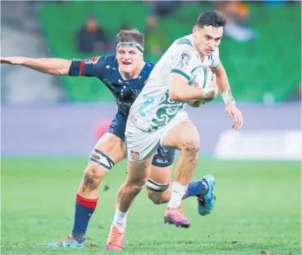  ?? Photo / Getty Images ?? Shaun Stevenson scored a hat-trick of tries for the Chiefs in Melbourne last night.