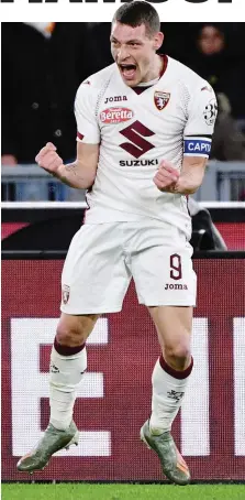  ??  ?? Dopo avere esultato due volte all’Olimpico, Belotti vuole ripetersi