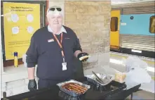  ??  ?? Rodney Smith from Trainlink hosted a free barbecue for all passengers