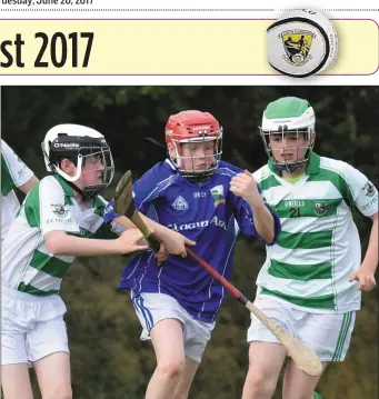  ??  ?? Ciarán Dempsey of Clonard in action against St. Fechin’s from Termonfeck­in in Louth in their Division 11 group game in Killurin on Friday.