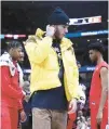  ?? TERRENCE ANTONIO JAMES/ CHICAGO TRIBUNE ?? Lonzo Ball is seen in street clothes at the United Center on Jan. 23.