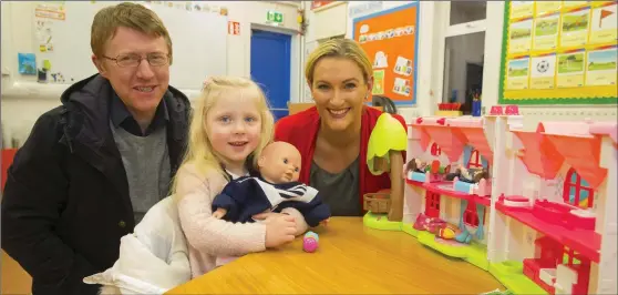  ??  ?? Alannah and Liam Keating with Aoife Mahon, Acting Principal, Educate Together New Ross at the school’s open evening last week.