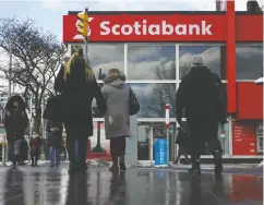  ?? Cole Burston / Bloombe rg files ?? Scotiabank in 2020 will be looking to further growth in Canada in several areas, including its capital markets and investment banking business.