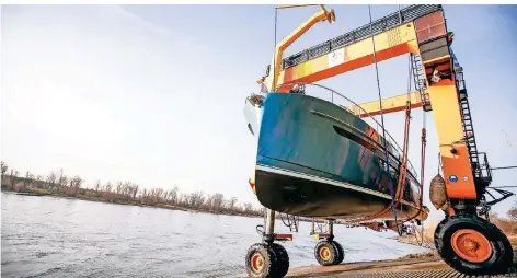  ?? FOTO: MESSE DÜSSELDORF/C.TILLMANN/MESSE DÜSSELDORF ?? Die ersten Yachten waren schon auf dem Weg nach Düsseldorf.