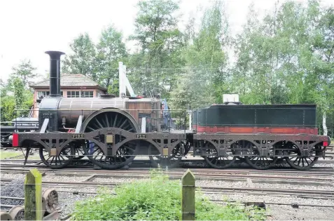  ??  ?? Replica Fire Fly loco at Great Western Society, Didcot, 2014, of same class as Arrow which was the first Broad Gauge locomotive to reach Wolverhamp­ton.