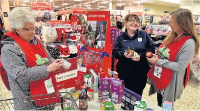  ??  ?? Tesco customers have provided thousands of meals to people in need over Christmas