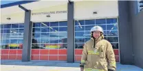  ?? PHOTO: MATTHEW MCKEW ?? Pleased as punch . . . Queenstown Chief Fire Officer Terry O’Connell outside the refurbishe­d station on Isle St.