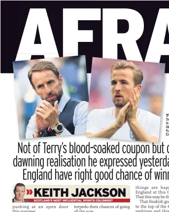  ??  ?? TWO LIONS Southgate, left, is surprising­ly likeable and Kane is leading England to glory