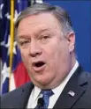  ??  ?? Le secrétaire d’Etat américain, Mike Pompeo, a tenu hier un discours particuliè­rement intransige­ant, envers l’Iran comme envers les alliés des USA. (Photo AFP)