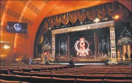  ??  ?? A view of the stage prior to the start of the 73rd annual Tony Awards at Radio City Music Hall in New York on June 9, 2019.