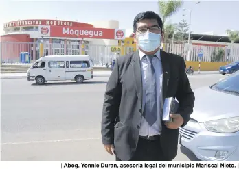  ??  ?? | Abog. Yonnie Duran, asesoría legal del municipio Mariscal Nieto. |