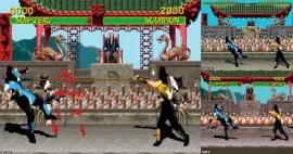  ??  ?? Screenshot­s from Arcade Perfect often focus on the difference between the home versions. This is Mortal Kombat.