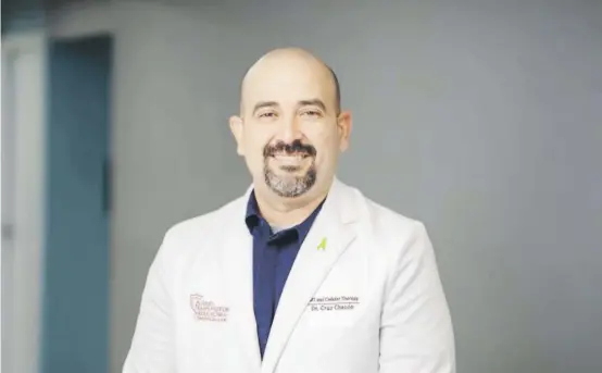  ?? Brandstudi­o ?? El doctor Alexis Cruz Chacón, especialis­ta y hematólogo oncólogo con subespecia­lidad en trasplante de médula ósea para adultos.