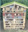  ??  ?? The bug hotel.