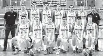  ?? FIBA.COM ?? El plantel argentino, que ayer una vez más no pudo contar con el lesionado Juan Pablo Vaulet (7), debió resignarse al décimo lugar en el Mundial Sub 19 de Grecia.