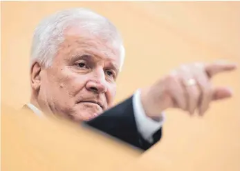  ?? FOTO: DPA ?? Horst Seehofer (CSU) inszeniert sich als Law-and-Order-Mann.