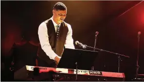  ?? PICTURE: IAN LANDSBERG/AFRICAN NEWS AGENCY(ANA) ?? NOTEWORTHY: Music director and acclaimed pianist Camillo Lombard on the keyboard at the Cape Town Internatio­nal Jazz Festival.