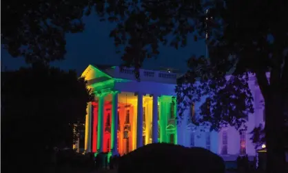  ?? ?? The White House is lit in pride colors in Washington DC in 2015. Photograph: Molly Riley/AFP/Getty Images