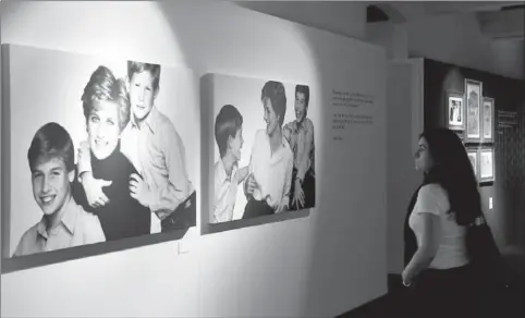  ?? ALESSANDRO DI MARCO, THE ASSOCIATED PRESS ?? “Lady Diana a Free Spirit” at the Reggio di Venaria, Turin, northern Italy, remembers Princess Diana 20 years after her death in a car accident in Paris. The exhibition runs to Aug. 28.