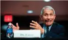  ?? Photograph: Al Drago/AFP/Getty ?? Anthony Fauci has said the US is ‘going in the wrong direction’ on Covid-19 infections.