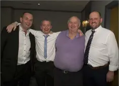  ??  ?? Pictured at the Leinster GAA Presentati­on Night at the Talbot Hotel, Carlow were, from left; Kevin Brady, Stephen Johnston, Peter Bannon, Louth Referees Coordinato­r and David Feddigan all from Louth.