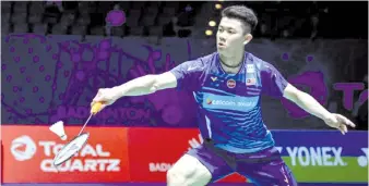  ??  ?? Zii Jia is drawn in Group A with world number two Chou Tien Chen of Taiwan.