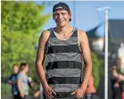  ?? ANDY JACKSON/STUFF ?? Tyler Goldsworth­y, 20, got into refereeing because his whole family is involved in netball.