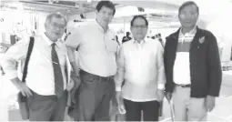  ??  ?? Shown after signing of the memorandum of agreement at Megamall during Coconut Week Celebratio­n on August 27 are (from left): Cooperatio­n Developmen­t Authority Administra­tor Eloy Castillo, SJCPPC Vice Chairman Capt. Manny Barradas, Philippine Coconut...