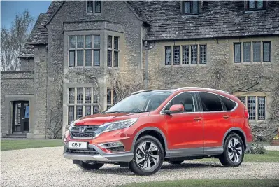  ??  ?? The Honda CR-V is available with a super smart nine-speed automatic gearbox.