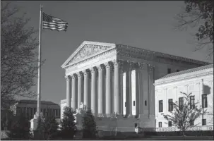  ?? The Associated Press ?? REDISTRICT­ING: The Supreme Court Building is seen April 4 in Washington. In an era of deep partisan division, the Supreme Court could soon decide whether the drawing of electoral districts can be too political. A dispute over Wisconsin’s...