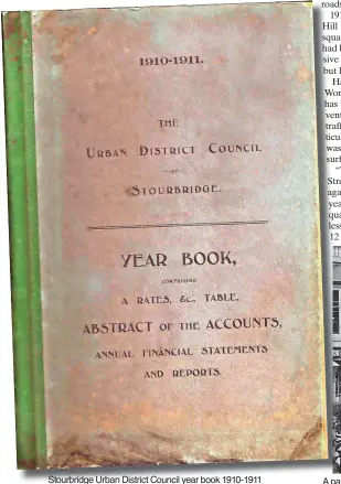  ?? ?? Stourbridg­e Urban District Council year book 1910-1911