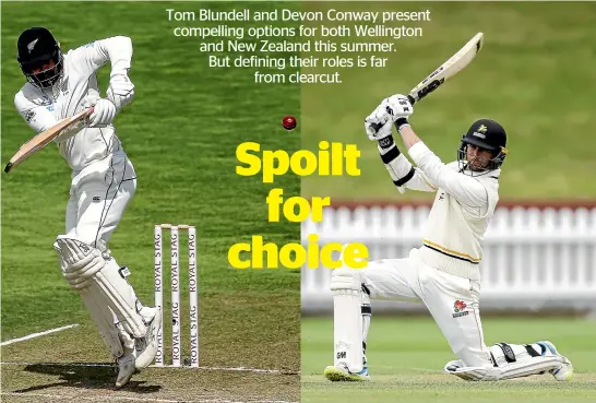  ?? GETTY IMAGES ?? Tom Blundell, left, made a huge impression with a century in the Boxing Day test against Australia while Devon Conway, right, has been prolific in all three formats at provincial level.