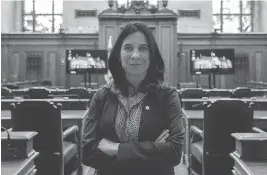  ??  ?? DAVE SIDAWAY / POSTMEDIA NEWS Montreal Mayor Valerie Plante joined the chorus of those upset by the Adidas launch.